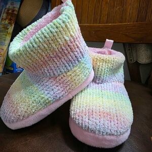 Colorful Knit Slipper Boots